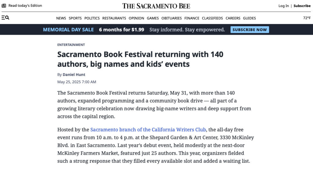 Sac Bee article
